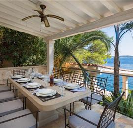 Luxury 6 Bedroom Seafront Villa with pool and Separate Apartment along Secluded Beach near Hvar Town, Sleeps 10-12